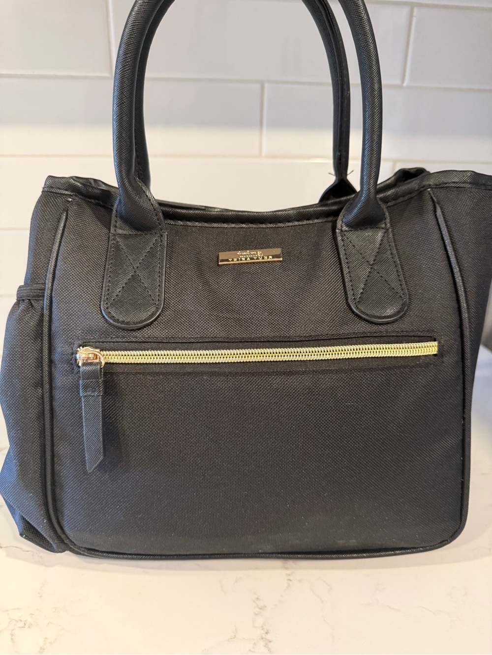 TRINA TURK Lunch Insulated Purse in Black with Gold Zip